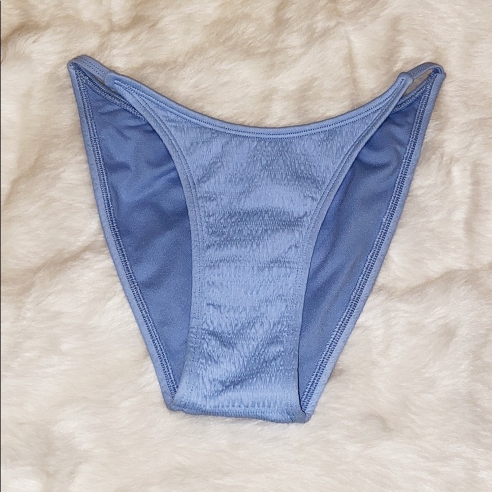 High waisted periwinkle swim bottoms